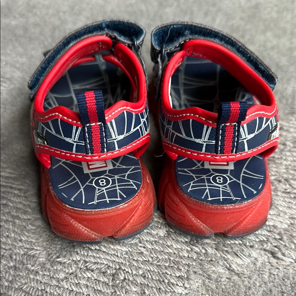 Marvel Spider-Man Kids Velcro-Close Light Up Sandals, Toddler size 8. - Picture 2 of 4